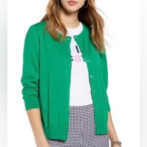 1901 Green Jolly Cotton Blend Cardigan, size X-Large
